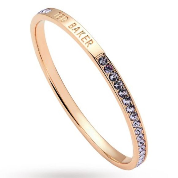 Ted Baker Jewelry - Ted Baker Clem Narrow Lilac Violet Swarovski Crystal Band Bangle